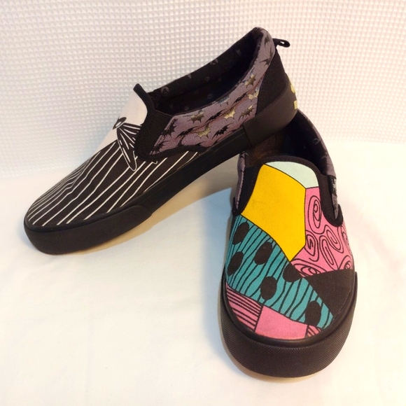 Disney Nightmare Before Christmas Ground Up Slip On Shoes Skimmers Loafers Flat - Picture 13 of 16